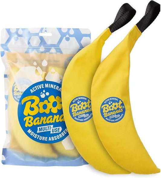Boot Bananas Shoe Moisture Absorber | Long-Lasting, Reusable Sports Shoe Drying Inserts Without Heat or Electricity | Eco-Conscious | Drys Footwear in 4 to 6 Hours | 1 Pair