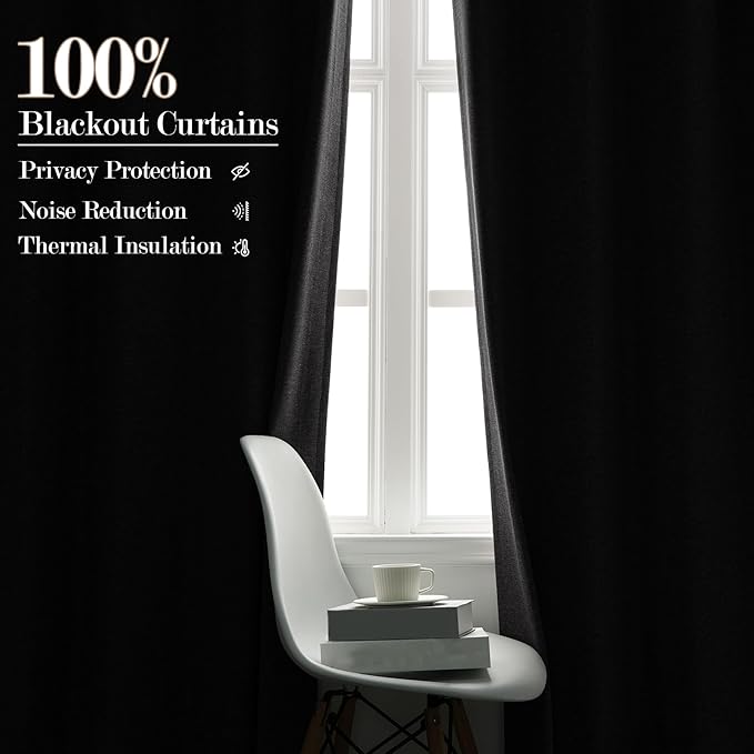 70" W x 108" L Faux Linen Room Divider Curtains, Full Blackout Pinch Pleated Drapes for Traverse Rod, Bedroom Divider Privacy Drapery with Hooks for Ceiling Track, 1 Panel, Gray