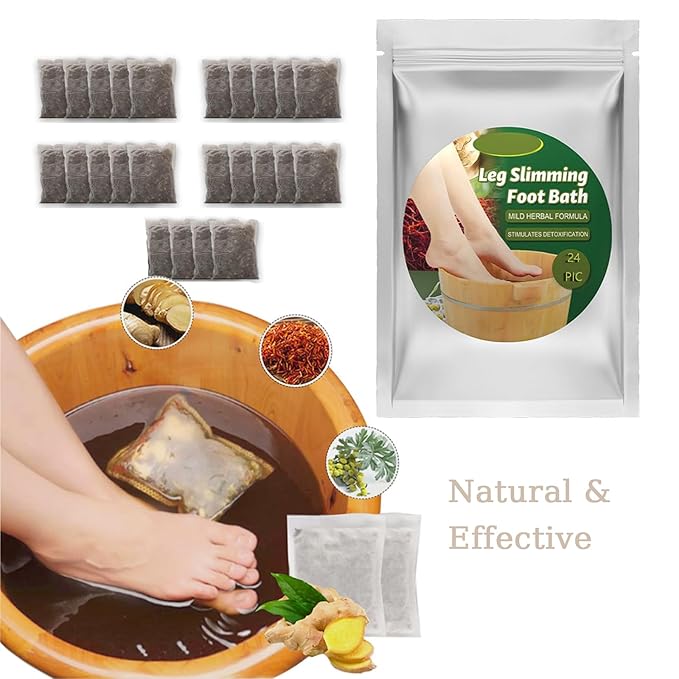 24Pcs Foot Soak Foot Bath Bag Spa Relaxation for Muscle Natural Mugwort Herb Bath Soak to Remove Leg Slimming Bath Bag Foot Care