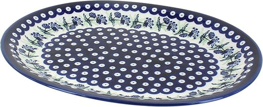 Blue Rose Polish Pottery Sweet Annie Large Serving Platter