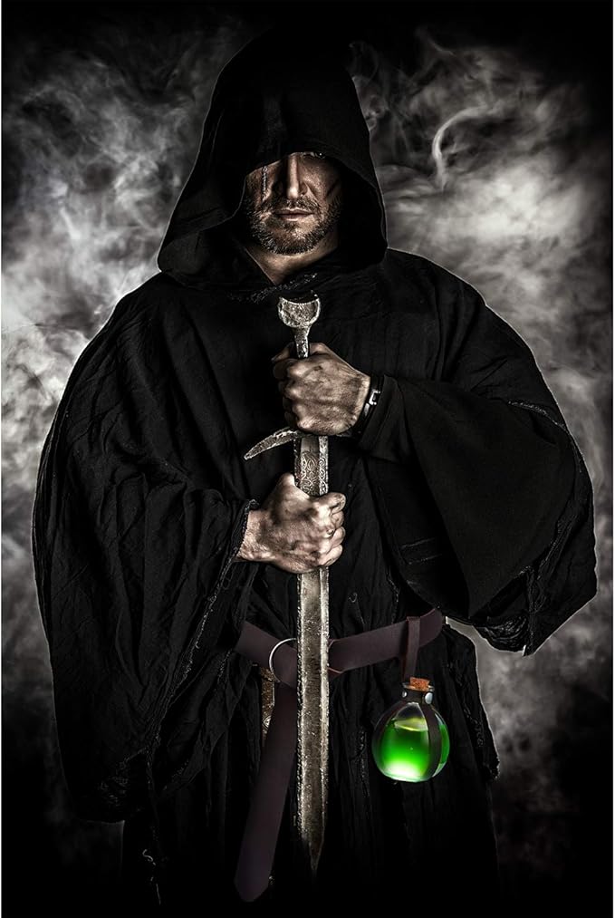 Boao Potion Bottles with Cork Set Dark Magic Cork Round Potion Bottle with Leather Belt Clear Glass Large for Halloween Costume Props DIY Crafts Decorative, 200 ml(Brown)