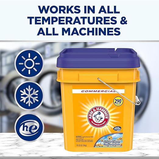 Arm & Hammer powder laundry detergent, crisp clean, 18 lb pail