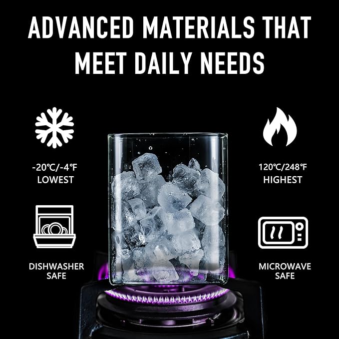 37oz Rectangle Airtight Glass Storage Containers with Bamboo Lids (Set of 6), Square Food Storage Jar, Pantry Organizers for Cereal, Nuts, Snacks and Coffee beans (‎with Black Lable)