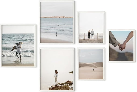 HAUS AND HUES Three 8x10, Three 11x14 - Framed White