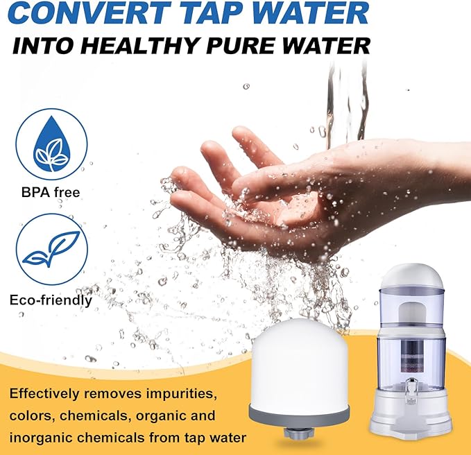 2Pack Replacement Ceramic Dome Water Filter 0.2 to 0.5 micron for Countertop Portable Water Purification System