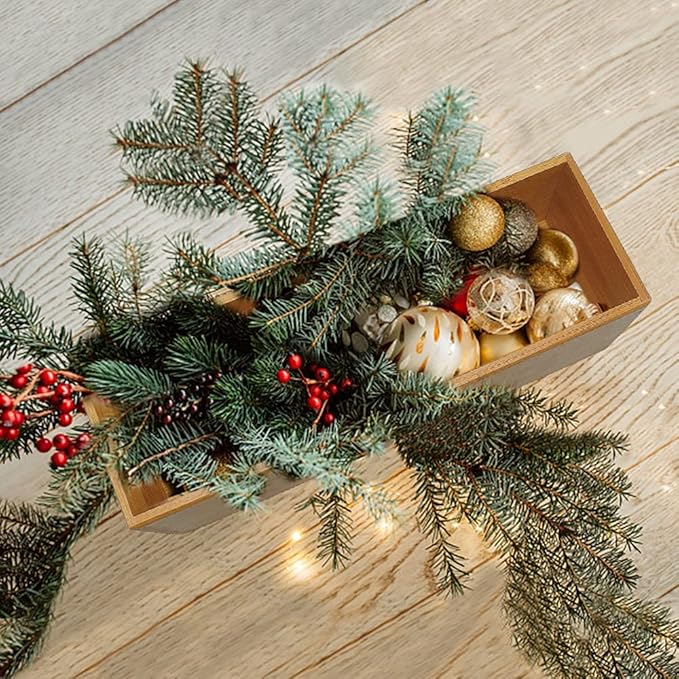 Bamboo Drawer Organizer - Kitchen Utensil Organizer Silverware Tray Cutlery Holder，Office Desk Supplies and Accessories (8.9x5.9x2.6 inch)