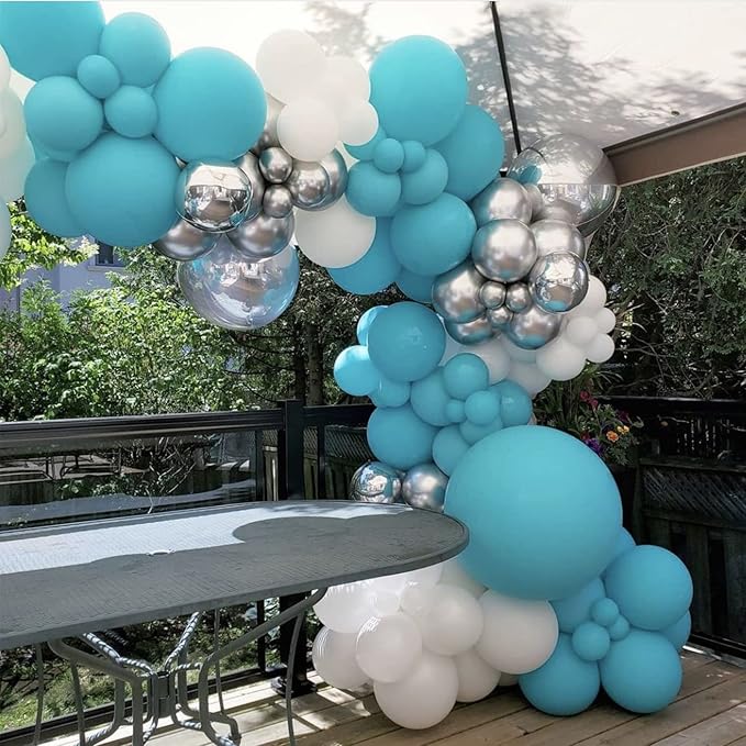 130pcs Teal Balloons Different Sizes 18" 12" 10" 5" Turquoise Blue Balloons for Boys Girls Baby Shower Wedding Anniversary Graduation Engagements Birthday Party Decorations