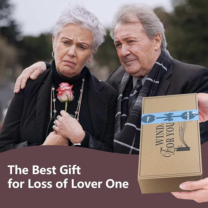 ASTARIN 36" Large Deep Tone Personalized Sympathy Wind Chimes, Memorial Wind Chime for Loss of Mother Father Loved One, Angel's Feather Bereavement Gifts Decor Outdoor Patio Garden(Produced in USA)