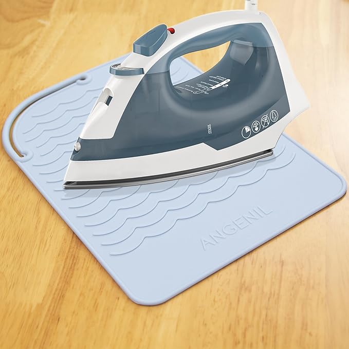 ANGENIL Heat Resistant Silicone Mat for Hair Tools - Counter Mat Pad Cover for Curling Irons, Flat Irons, and Hair Straighteners (9" x 6.5")