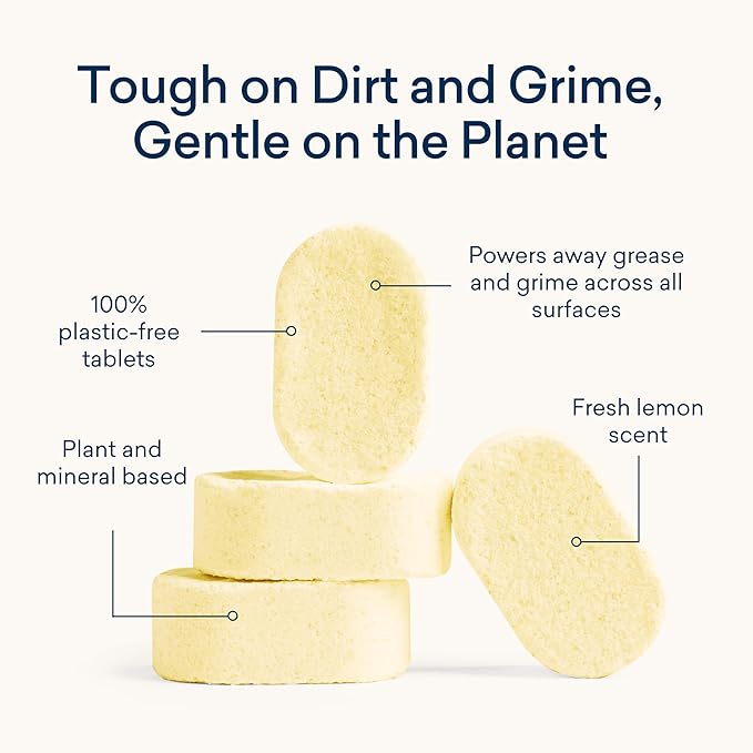 BLUELAND Multi-surface Cleaner, 4-Pack Refill, Fresh Lemon Scent, All-Purpose, Eco-Friendly Cleaning Supplies, 4 x 24 Fl oz