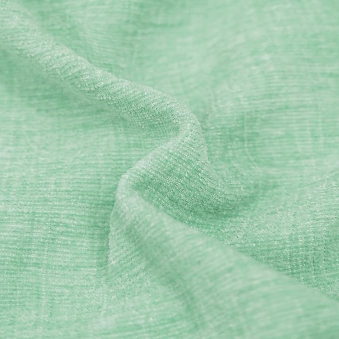 CaliTime Throw Pillow Covers Decorative 18 X 18 Inches Pack of 4 Cozy Chenille Cushion Cases for Couch Sofa Bed Living Room Home Grey Green