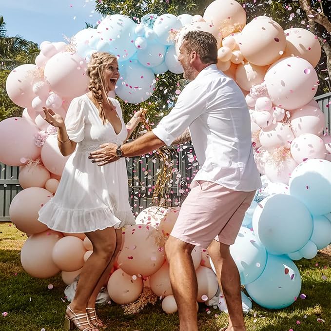 130pcs Light Blue Balloons Different Sizes 18" 12" 10" 5" Baby Blue Balloons for Boys Girls Birthday Baby Shower Gender Reveal Wedding Children's Day Decorations