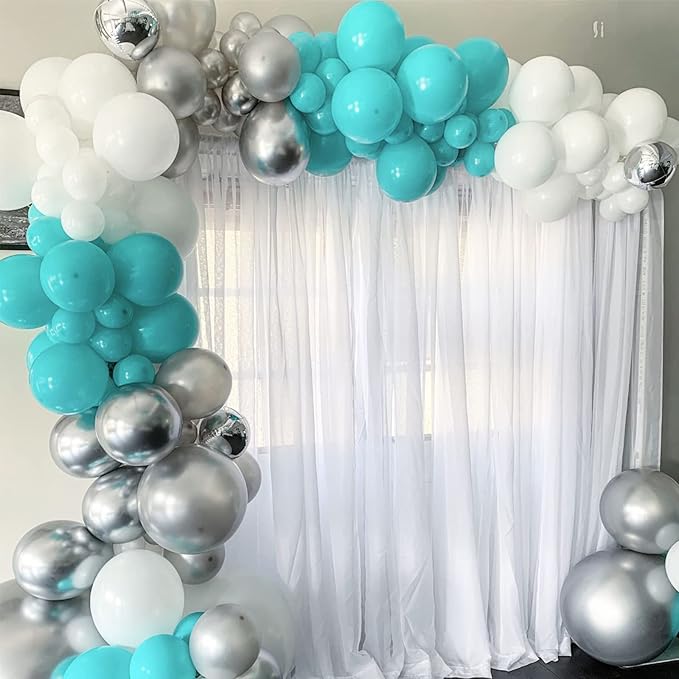 130pcs Teal Balloons Different Sizes 18" 12" 10" 5" Turquoise Blue Balloons for Boys Girls Baby Shower Wedding Anniversary Graduation Engagements Birthday Party Decorations