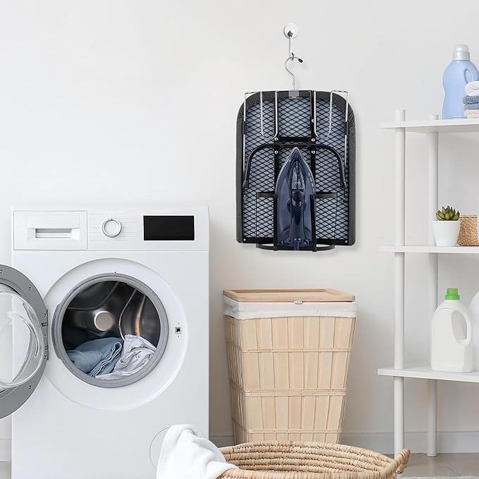 BiJun Small Ironing Board, Foldable Table Top Ompact Portable Mini Ironing Board w/Iron Rest, Set for Dorm Rooms, RVs, Travel Apartments Black