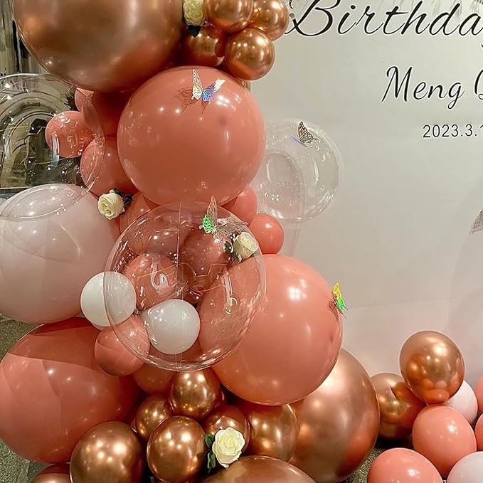 130pcs Retro Pink Balloons Different Sizes 18" 12" 10" 5" Blush Pink Latex Balloon Garland Arch Kit for Birthday Baby Shower Valentine's Day Wedding Anniversary Party Decorations