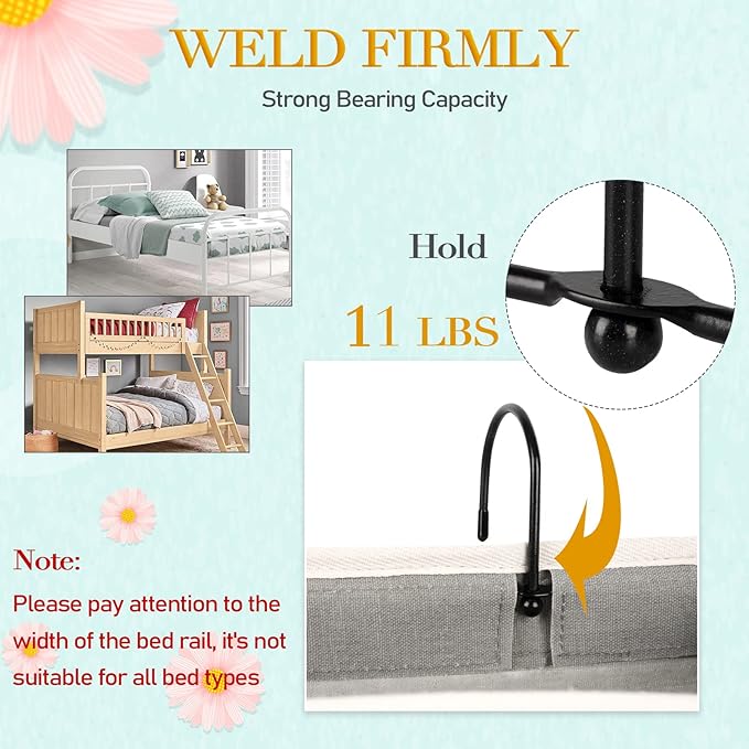 Bedside Storage Caddy/Bedside Hanging Storage Bag for Headboards Bunk Beds Dorm Rooms Book Phone Magazine Holder (Grey)