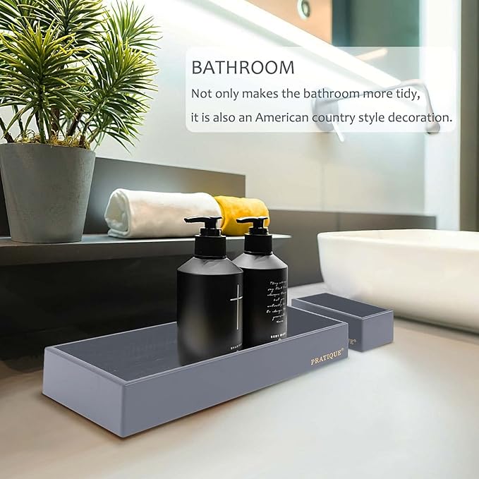 Bamboo Drawer Organizer - Kitchen Utensil Organizer Silverware Tray Cutlery Holder，Office Desk Supplies and Accessories,15 * 5.9 * 2.6,Grey