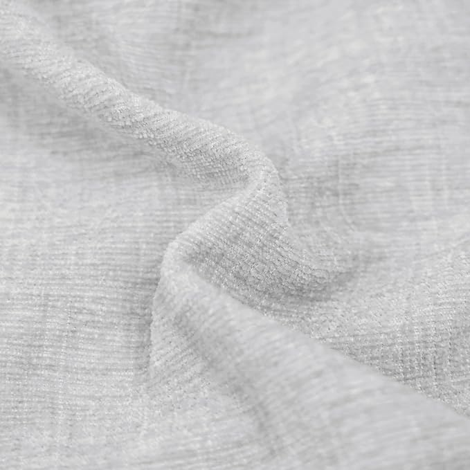 CaliTime Throw Pillow Covers Decorative 16 X 16 Inches Pack of 2 Cozy Chenille Cushion Cases for Couch Sofa Bed Living Room Home Moonbeam Gray