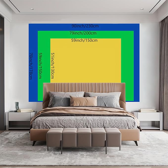 BSFHH Nature Tapestry Forest Tree Sea Cave Wall Hanging, Stream Through Rainforest Landscape Wall Art Tapestry for Bedroom Living room (Lake View, 59" × 51", Unframed)