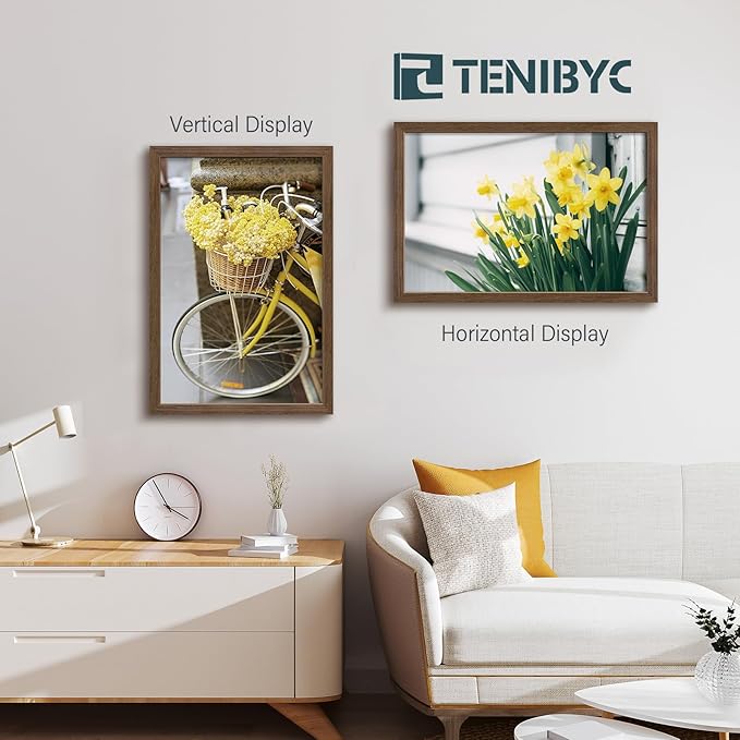 20x30 Poster Frame 3 Pack - Brown Woodgrain, Wood Picture Frame, Wall Gallery Frame - Wall Hanging