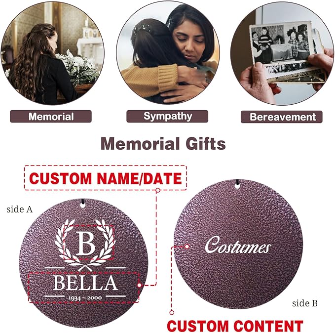 ASTARIN 36" Large Deep Tone Personalized Sympathy Wind Chimes, Memorial Wind Chime for Loss of Mother Father Loved One, Bereavement Gifts Decor Outdoor Patio Garden Graveyard(Produced in USA)