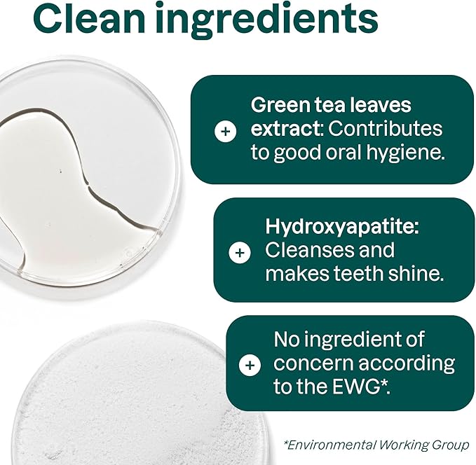 Attitude Fluoride-Free Whitening Toothpaste, Peppermint Flavor, Vegan & Cruelty-Free, Sugar-Free, Plant & Mineral-Based Ingredients, Clean Oral Care, 4.2 Oz