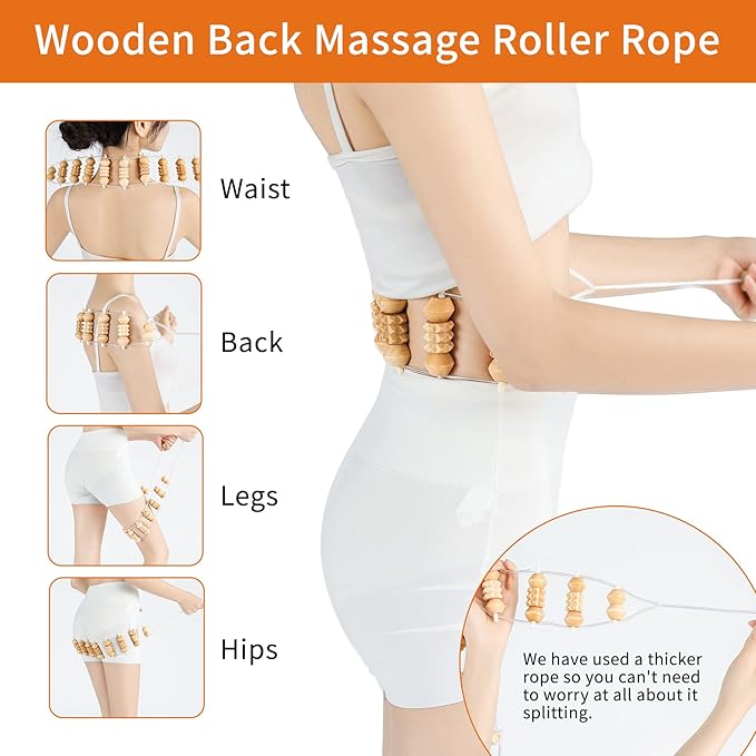 7 Pack Wood Therapy Massage Tools for Body Shaping Set, Cellulite Massager,Maderoterapia Kit Colombiana, Lymphatic Drainage Massager Tools for Neck Back Waist Pain Relief