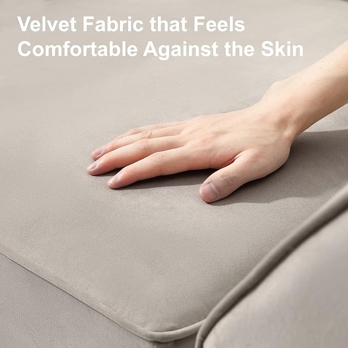 Belffin Storage Ottoman Module for Modular Sectional Sofa Square Seat Cube Velvet Foot Stool Grey