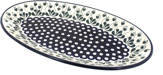Blue Rose Polish Pottery Alyce Oval Platter