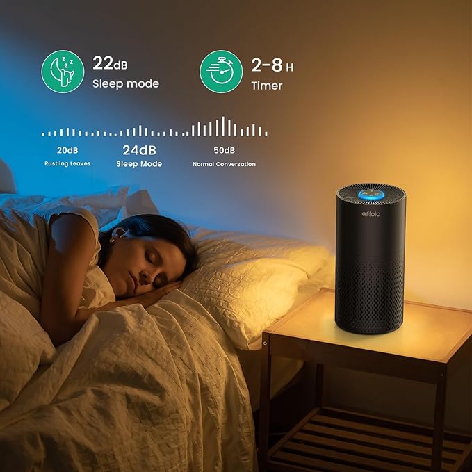 Afloia Air Purifiers for Bedroom Home Large Room, 2.4GHz Wi-Fi Smart 3 in 1 Filter Air Purifiers for Pets Allergy Odor Smoke Dust Mold Pollen, Air Cleaners Work with Alexa and Google Assistant