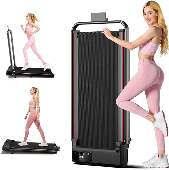 7.8MPH Incline Treadmill for Home, Walking Pad with Handle Bar, Under Desk Compact Treadmill with 350 Lbs Capacity, LED Display & APP, Remote Control, 3.0HP