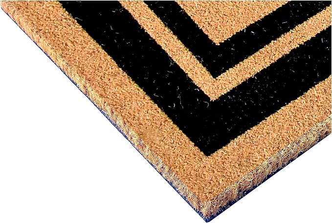 Calloway Mills 152963672S Black Border 36" x 72" Monogram Doormat Letter (S)