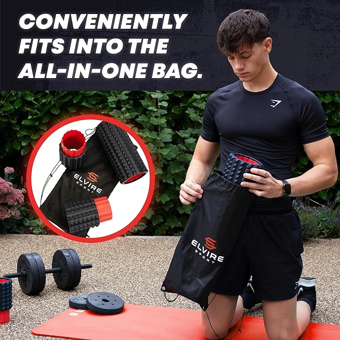 5-in-1 Long Foam Roller, 23" Long Back Roller for Physical Therapy with 5 Different Length Options, Muscle Trigger Points - Relieves Pain with Muscle Massage: Back, Shoulder, Foot, Legs, Arms, Neck