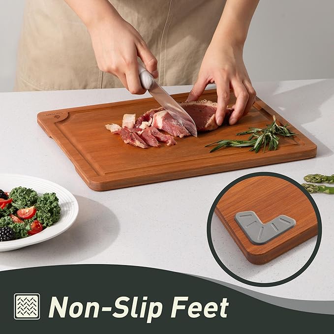 Bamboo Cutting Board Set Non Slip Feet Over Sink Day Gifts Best Mama Mommy Bonus Busy Mom Ever Christmas Xmas Birthday Law Step Stepmom Stepmother Who Have Everything Good Unique Useful Present