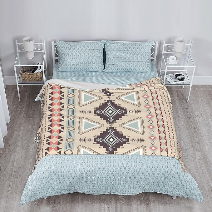 Boho Throw Blanket for Couch Bed Sofa Living Room, Western Flannel Fleece Blanket Soft Cozy Lightweight Breathable Fluffy Durable Gifts for Men Women 50 x 60 Inch