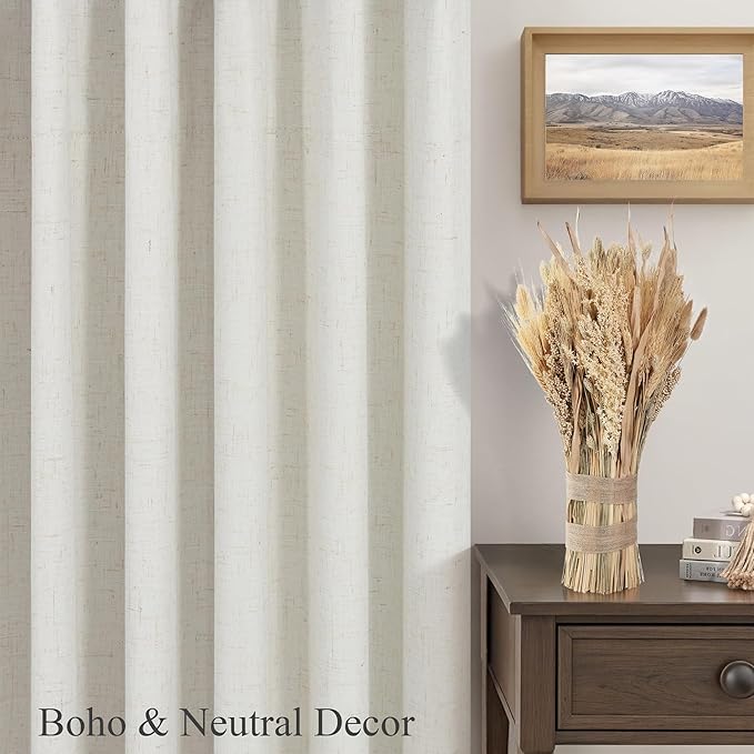 78 Inch Closet Curtains for Open Closet Doors Sliding Panels Blackout Curtain for Bedroom Window Lightweight Light Blocking Insulated Drapes for Summer Heat Neutral Burg for Living Room Back Tab Cream