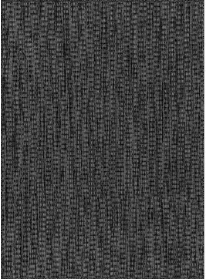 CAMILSON Outdoor Rug 9x12 Modern Area Rugs for Large Indoor and Outdoor Patios and Porches - Waterproof, Washable, Non-Shedding, Easy-to-Clean Outside Carpet (9 x 12, Solid - Dark Gray)