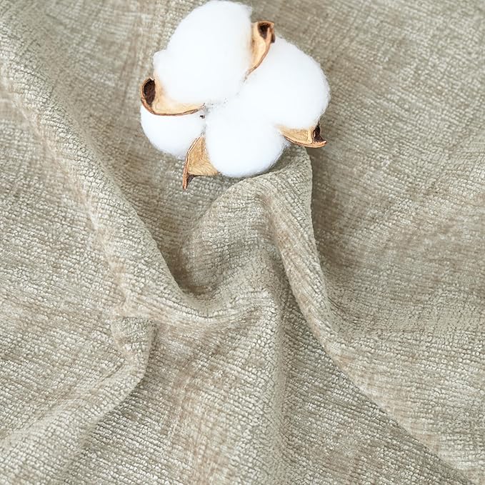 CaliTime Throw Pillow Covers Decorative 20 X 26 Inches Pack of 2 Cozy Chenille Standard Pillow Shams Cases for Couch Sofa Bed Living Room Home Light Taupe