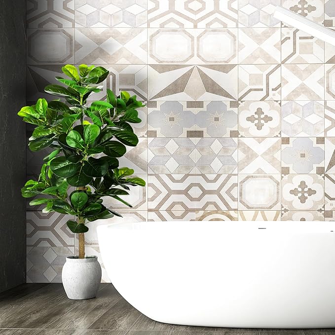 5ft Artificial Fiddle Leaf Fig Tree (60in) with Plastic Nursery Pot Faux Tree, Ficus Lyrata Fake Plant for Office House Farmhouse Living Room Home Decor (Indoor/Outdoor)