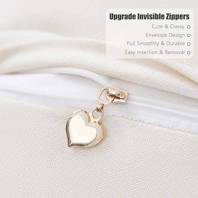 Boho Chenille Tufted Couch Throw Pillow Covers 18x18 Inch Set of 2 Farmhouse Striped Decorative Pillow Covers Accent Neutral Pillowcase Teal Cushion Cover for Living Room Sofa Bed