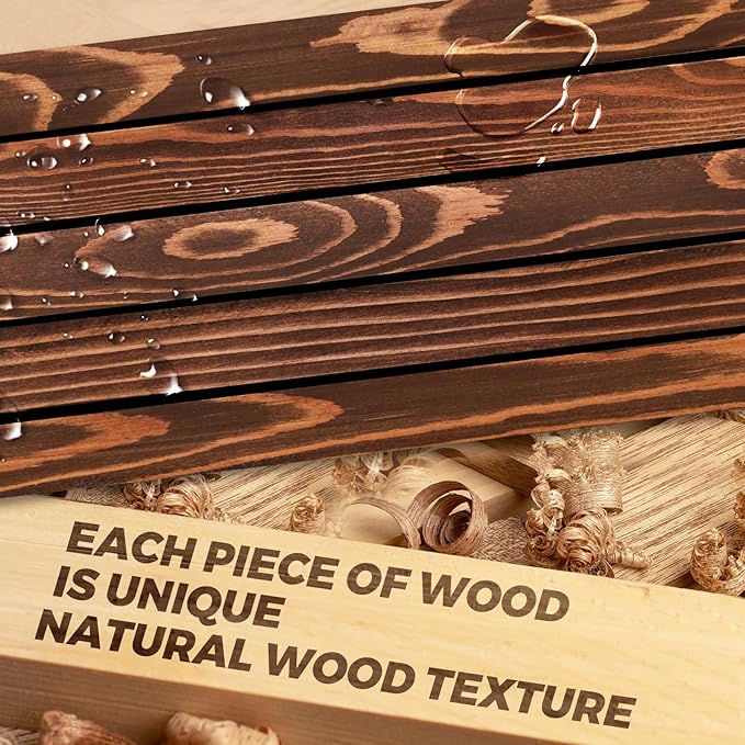 36"x6.8"x1.6" Slanted Floating Wall Shelves 2-Pack - Rustic Brown Finish, Heavy-Duty Solid Wood Design with Hidden Brackets - Perfect for Living Room, Kitchen, Bathroom, or Office