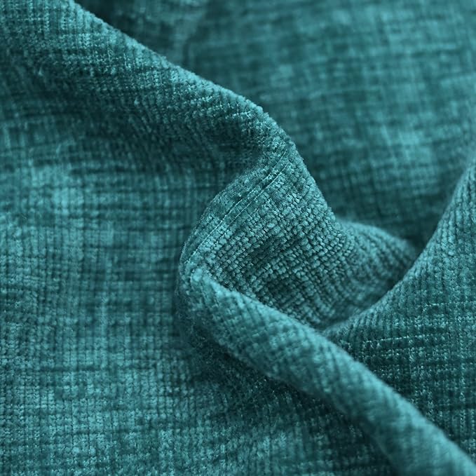 CaliTime Throw Pillow Covers Decorative 18 X 18 Inches Pack of 4 Cozy Chenille Cushion Cases for Couch Sofa Bed Living Room Home Teal