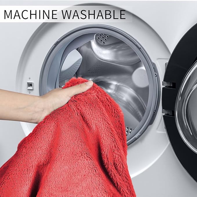 Bean Bag Chair for Adults 3FT,Soft Removable Cover for Teens/Girls Bedroom,Fluffy Giant Round Floor Beanbag Lounger Chairs (No Filler,Big Red)