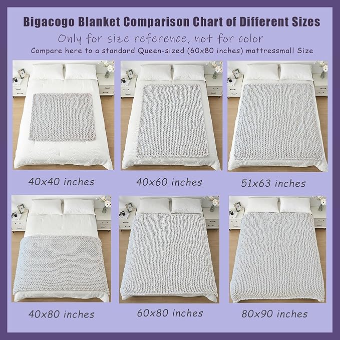 Bigacogo Chunky Knit Throw Blanket for Couch, 51x63 inches, 100% Hand Knitted with Thick Jumbo Chenille Yarn, Cozy Soft Large Rope Knot Cable Crochet Blankets for Sofa Bed Living Room, Goldenrod