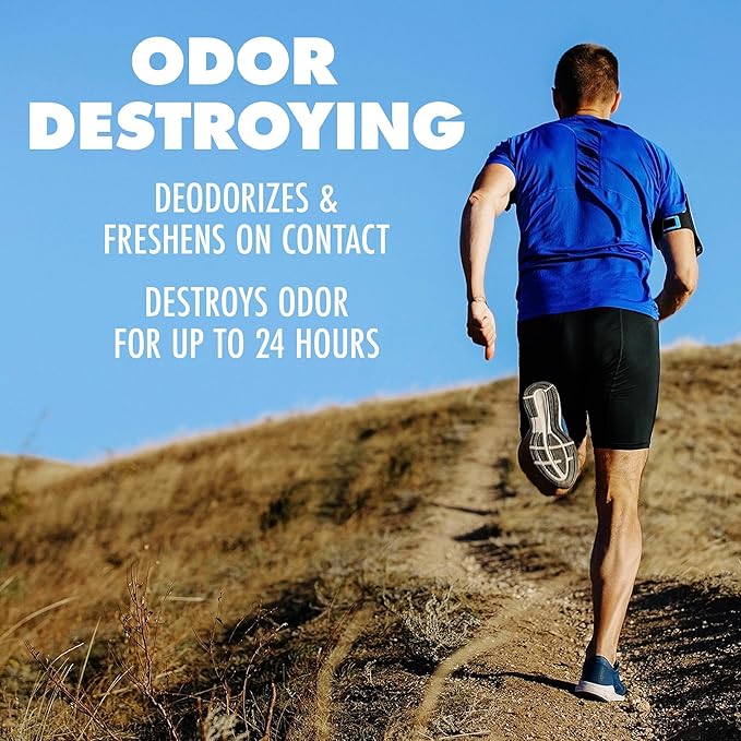 Arm & Hammer Shoe Refresher Spray, Odor Eliminator for Sneakers, 24 Odor & Wetness Control, Aerosol-Free Shoe Deodorizer Spray, Ocean Blast Scent, 3.4 oz