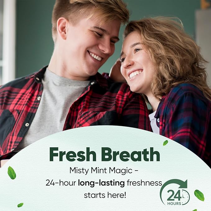 MySmile Fluoride Free Toothpaste, Nano Hydroxyapatite Toothpaste for Sensitive Teeth, Strengthens Enamel, Remineralizes & Whitens Teeth, Freshens Breath for Adults, SLS Free, Natural Misty Mint, 4.2oz