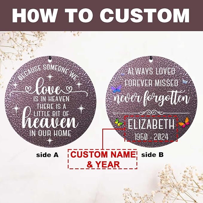 ASTARIN 36" Large Deep Tone Personalized Sympathy Wind Chimes, Memorial Wind Chime for Loss of Mother Father Loved One, Bereavement Gifts Decor Outdoor Patio Garden Graveyard