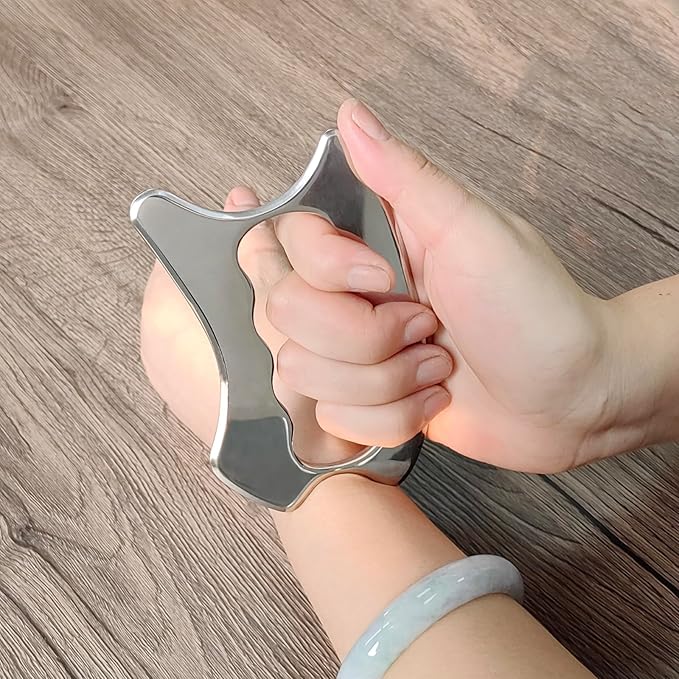 BYYDDIY 3 in 1 Stainless Steel Muscle Scraper Tools Set,Scraping Massage Tools for Physical Therapy,Derma Edge Massage Tool & GuaSha Massage Scraper Tool,IASTM Tools for Body (SXC)