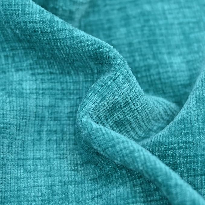 CaliTime Throw Pillow Covers Decorative 18 X 18 Inches Pack of 4 Cozy Chenille Cushion Cases for Couch Sofa Bed Living Room Home Lake Blue