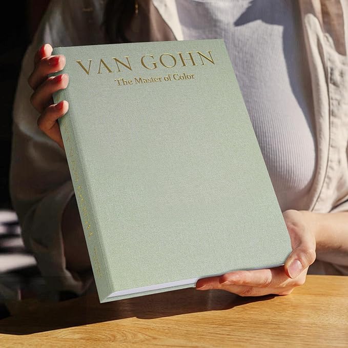 Aesthetic Decorative Books -Set of 2 Minimalist Linen Hardcover Faux/Fake Books for Coffee Table Home Decor Living Room Decoration, Photo Storage or as a Keepsake Box(Sage-beige-artist)